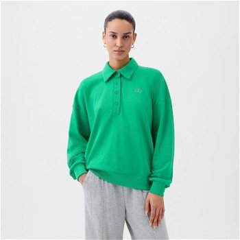 GAP French Terry Logo Polo Sweatshirt Simply Green 870977-00