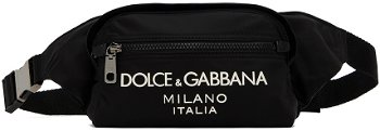 Dolce & Gabbana Black Rubberized Pouch BM2218AG182