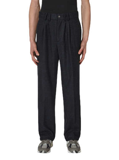 Checked Pleated Trousers