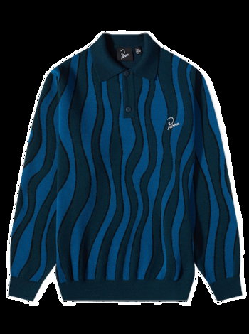 By Parra Aqua Weed Waves Knitted Polo 49230-MLT