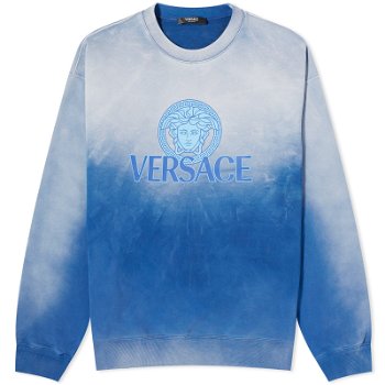 Versace Overdye Medusa Print Crew Sweat Royal Blue 1013969-1A09921-1UI10