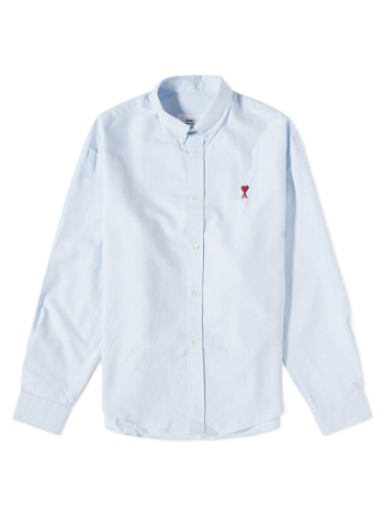 AMI Button Down Logo Oxford Shirt BFUSH130-CO0031-450