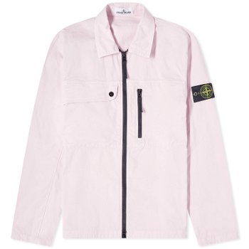 Stone Island Supima Cotton Twill Stretch-TC Zip Shirt Jacket 801510210-V0080