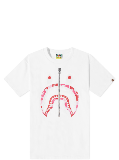 ABC Camo Shark T-Shirt White/Pink