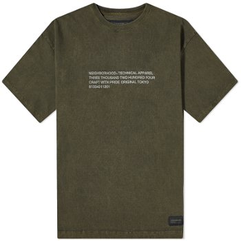 Neighborhood Pigment Dyed T-Shirt "Olive Drab" 232UNNH-CSM02-OD