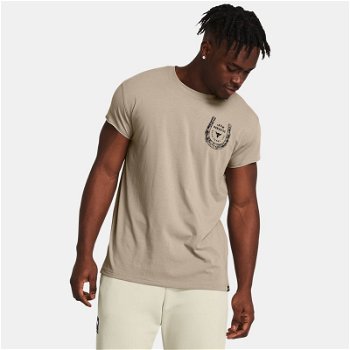 Under Armour Project Rock Balance-T-Shirt-Hoodie mit Flügelärmeln für Herren 1384200-203