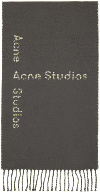 Acne Studios Gray Check Scarf CA0202-