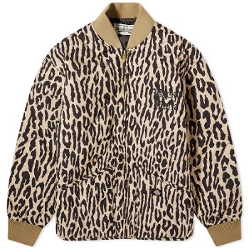 WACKO MARIA Dickies Leopard Quilted Jacket DICKIES-WM-BL09-BGE