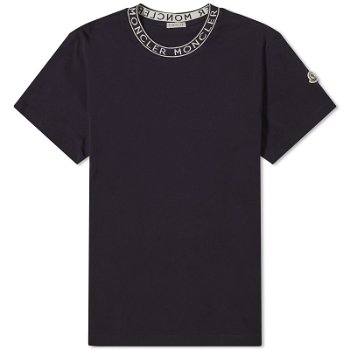 Moncler Collar Logo T-Shirt Navy 8C000-24-8390T-778