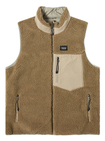 TAION Reversible Fleece Down Vest TAION-R002MB-GRY