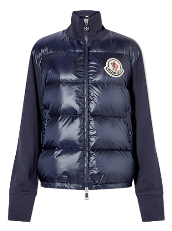 Moncler Padded Zip Up Cardigan Navy 8G000-14-89A2Y-778