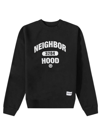 Neighborhood College Logo Crew Sweat 231FPNH-CSM01-BLK