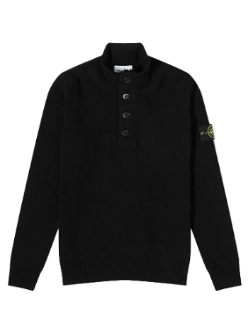 Stone Island Stand Collar Button Neck Knit 7915540-A0029