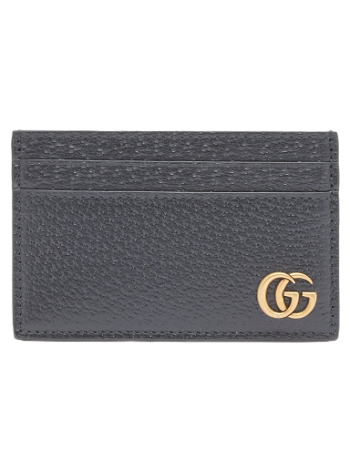 Gucci Gold GG Card Wallet Black 657588-DJ20T-1000