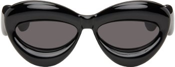 Loewe Black Inflated Cat-Eye Sunglasses LW40097I 192337116735