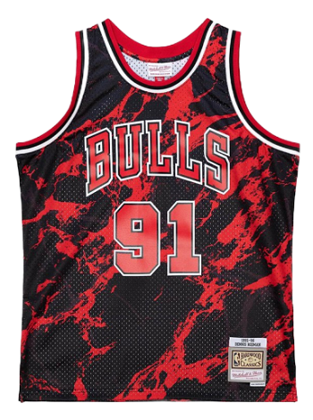 Mitchell & Ness NBA Chicago Bulls Dennis Rodman Team Marble Swingman Jersey TFSM1278-CBU97DRDBLCK