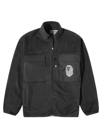 BAPE Fleece Loose Fit Jacket Black 001LJH701005I-BLK