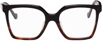 Loewe Black Angular Square Glasses LW50034U