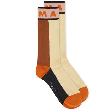Marni Logo Socks "Dust Apricot" SKMC0185Q0-INR15