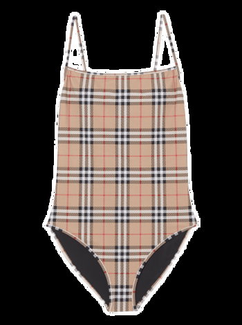 Burberry Check Print One-Piece Swimsuit 8009009