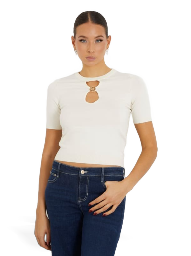 Cut-Out Sweater Top