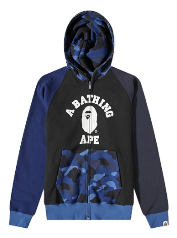 BAPE A Bathing Ape Color Camo Relaxed Fit Full Zip Hoody 001ZPI801008M-NVY