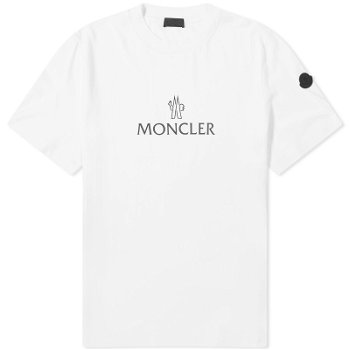Moncler Text Logo T-Shirt White 8C000-60-829H8-001