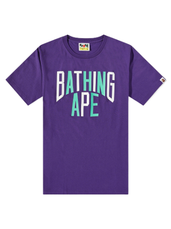 BAPE Colours Nyc Logo T-Shirt Purple 001TEJ301020M-PPL