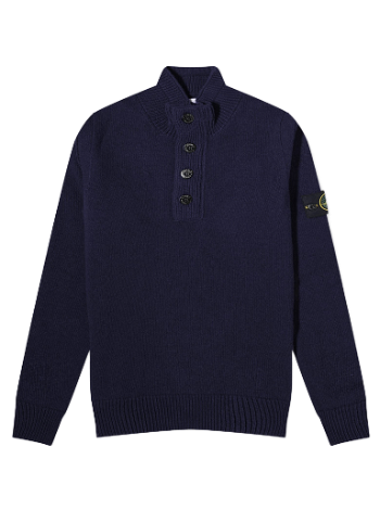 Stone Island Stand Collar Button Neck Knit 7915540-A0020