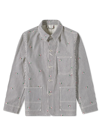 PARIS Rinse Striped Workwear Denim Jacket
