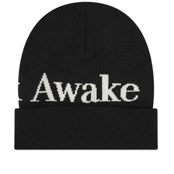 Awake NY Serif Logo Beanie AWK-FW23-HT007-BLK