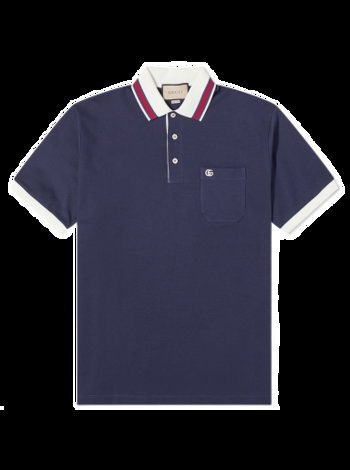 Gucci Tipped Logo Polo Shirt Navy 752604-XJFTL-4215