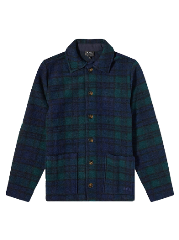 A.P.C. Frankie Check Wool Chore Jacket WOAPV-M02865-IAK