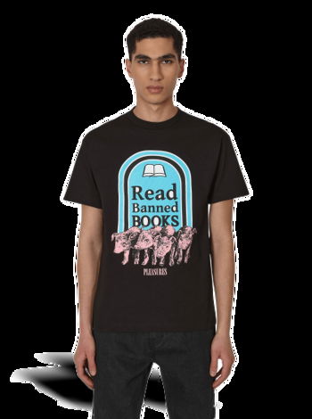 Pleasures Banned Books T-Shirt P22W058 BLACK