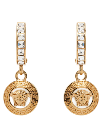 Versace Metal Strass Medusa Earrings "Gold" 1006124_1A04195