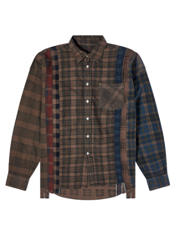 Needles 7 Cuts Wide Over Dyed Flannel Shirt NS305-C
