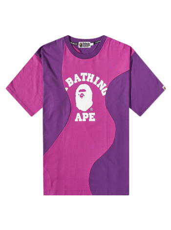 BAPE Cutting College Relaxed Fit T-Shirt Purple 001CSJ301011M-PPL
