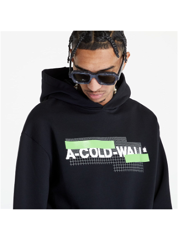 A-COLD-WALL* Grid Logo Hoodie ACWMW104 Black