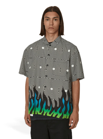 Neighborhood DSC Flamepattern Shirt 231TSDSN-SHM01 BK