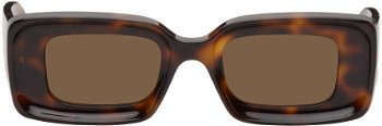 Loewe Tortoiseshell Rectangular Sunglasses LW40101IW4652E