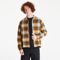 Shadow Plaid Zip Long Sleeve Shirt