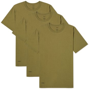 WTAPS 01 Skivvies 3-Pack T-Shirt "Olive Drab" 232MYDT-UWM01-OD