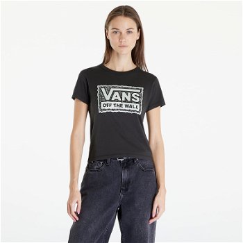 Vans Women's T-Shirt Rugged Box Logo Mini Black VN000GFMBLK1