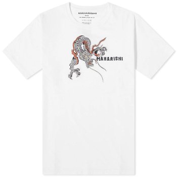 Maharishi Embroided Sue-Rye Dragon T-Shirt 4541-WHT