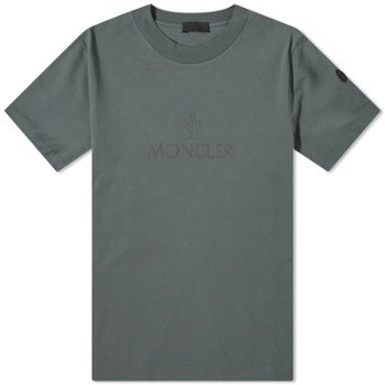 Moncler Men's Text Logo T-Shirt Green 8C000-60-829H8-877