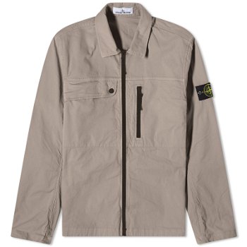 Stone Island Supima Cotton Twill Stretch-TC Zip Shirt Jacket 801510210-V0092