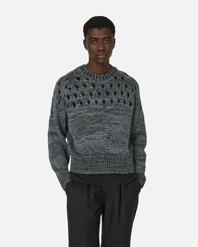 Linen Crewneck Sweater Grey