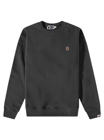 BAPE Head One Point Relaxed Fit Crew Sweat Black 001SWJ301015M-BLK