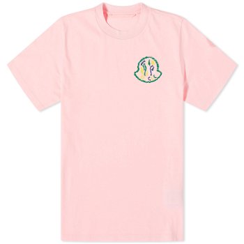 Moncler Men's Embroidered Logo T-Shirt Pink 8C000-17-8390T-506