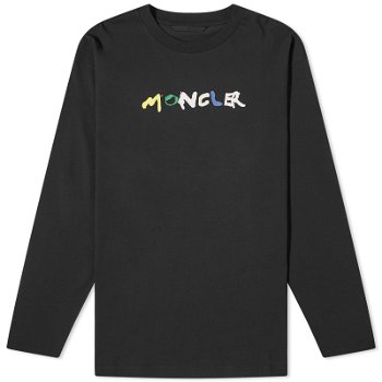 Moncler Men's Logo Long Sleeve T-Shirt Black 8D000-12-829HP-998